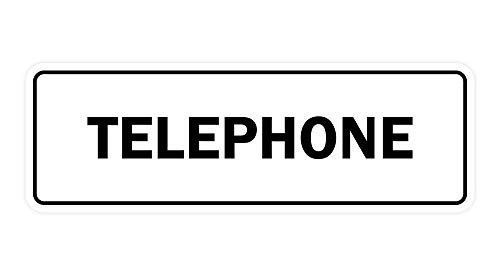 Panneau téléphonique grand format blanc pour signalisation murale de bureau