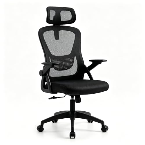 Silla de Oficina Ergonómica con Respaldo de Malla...