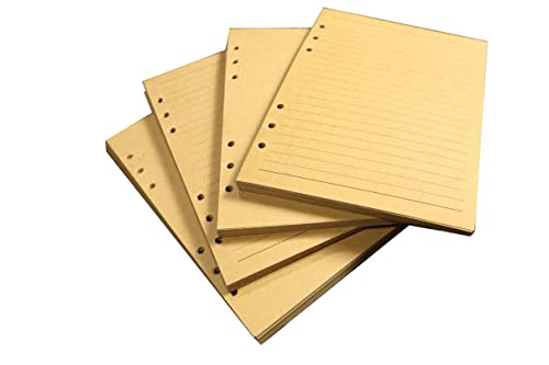 Refill kraft Paper 6 Hole Refill For leather journal planner / A5 A6 planner inserts 80 sheets (160 pages)-PAX6KI