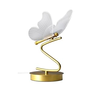 ATORSE Buttefly Desk Lamp Night Light 8W Elgant Bedroom Desk Lamp for Counters Home White Light 4500K
