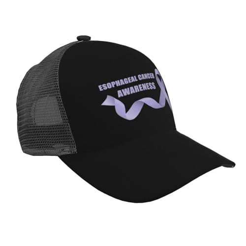 Esophageal Cancer Awareness Mesh Baseball Cap - Classic Adjustable Peak Cap, Trucker Hat for Men & Women