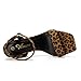 Athlefit High Heels for Women Chunky Block Heeled Sandals Square Toe Ankle Strap Sexy Leopard High Heels for Prom Size 9.5