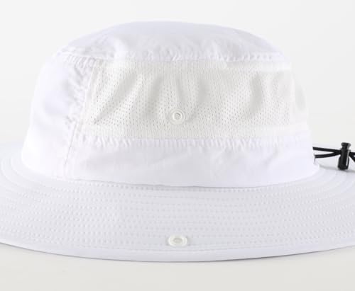 Image of Home Prefer UPF50+ Mens Sun Hat Wide Brim Womens UV Protection Beach Bucket Hat for Fishing Hiking Snap Up Cowboy Hat