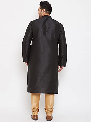 Image of VASTRAMAY Men's Silk Blend Solid Regular Kurta Pyjama Set
