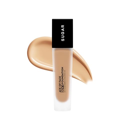 SUGAR Cosmetics Ace Of Face Dewy Foundation with 5% Niacinamide & Hyaluronic Acid | Lasts upto 18hrs | 30 ml – 15 Cappuccino