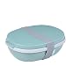 Produktbild Mepal - Lunchbox Ellipse Duo - Meal Prep Box für Erwachsene & Salatbox zum Mitnehmen - Brotdose für ein gesundes Mittagessen - Ideal für Sandwiches & Salate - 825 ml + 600 ml - Nordic Green