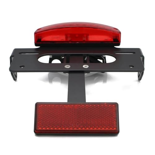 XUXRHMEAN Für Kawasaki KLX300 KLX300SM 2024-2025 Rücklicht-Kennzeichenhalterung Mit Kotflügel-Eliminator Motorrad Nummernschildhalter(with Reflector Red)