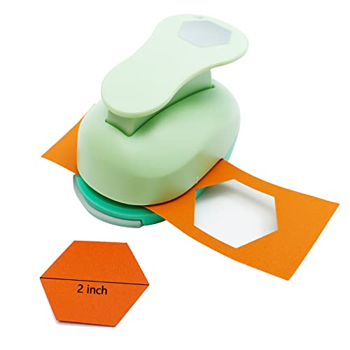 UCEC Hexagon Punch, 2 Inch Paper Punch Circle Cutter for Paper Crafts
