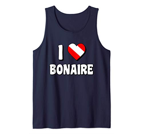 I Love Bonaire Scuba Diver Gift Idea Tank Top