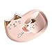 Hemoton Tasse en Céramique avec Soucoupes Plateaux Conception de Chat pour Chocolat Chaud Boisson Froide Tasse de Jus de Lait Bureau à Domicile 200 ML Rose