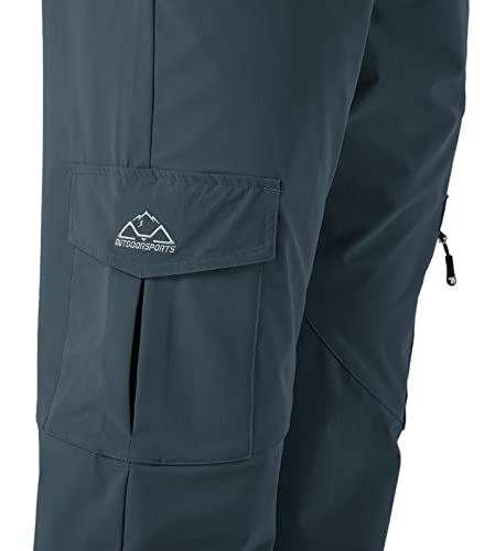 Rdruko Men's Lightweight Work Pants Waterproof Quick Dry Stertch Outdoor Hiking Climbing Fishing Pants (Cold Gray,Us 36) #TOP4