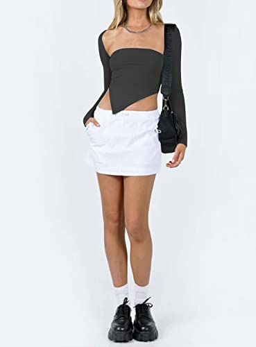 Hugoome Shoulder Shrug Bolero Top For Women Black Medium #TOP1