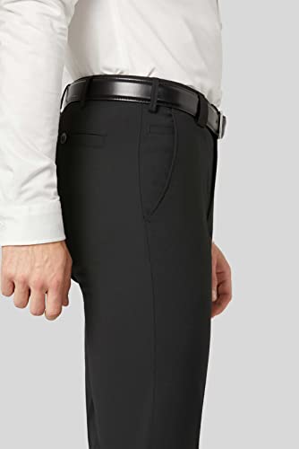 MEYER Hosen Business Chino Roma 9-344 - modern fit, hochwertige & Bequeme Wollhose, Schwarz (09), 58