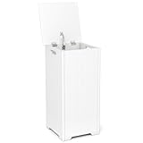 💖 Platzsparende & große Aufbewahrung - Unser 34 L Wäscheschrank bietet Ihnen ausreichend Stauraum für Ihre Kleidung. Die Tragkraft liegt bei 20 kg. Auf der Oberseite können auch Dinge wie Toilettenpapier, Reinigungsmittel usw. platziert werden. Der Schrank hat eine Grundfläche von nur 30 cm × 30 cm, wodurch er platzsparend ist.