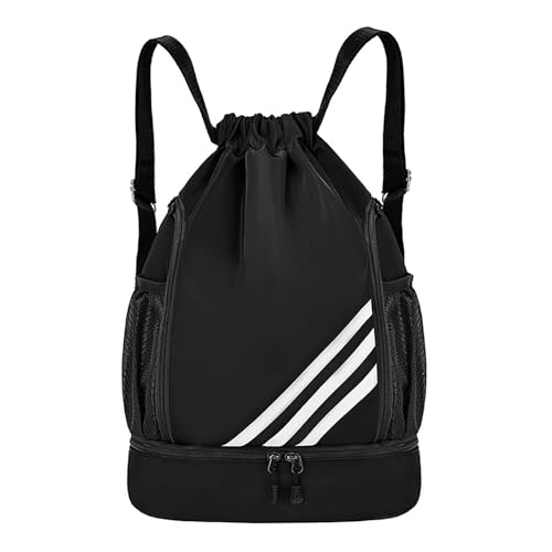 Neoreser Mochilas De Cuerdas, Mochila Deporte Mochila Gym De Malla Agua, con Compartimento de Zapatos y Bolsillo Ligera Mochila de Playa para Senderismo Natacion Fitness Baloncesto
