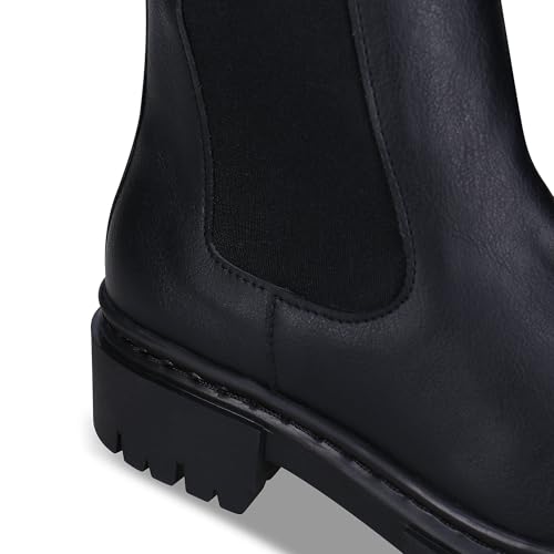 VIKKY Black : Chaussures montantes en cuir noir mat pour homme - 5