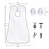 Beard Bib Apron for Men, Father's Day Gift Beard Trimming Catcher Bib for Shaving & Hair Clippings, Waterproof Non-Stick Hair Catcher Grooming Cloth with 2 Suction Cups(White)