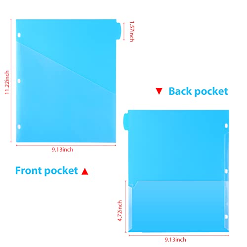 Wot I Plastic 8-Tab Dividers With 2 Clear Pockets, Binder Dividers For 3 Ring Binder, Bright Multicolor, 3 Sets, 24Pcs #TOP2