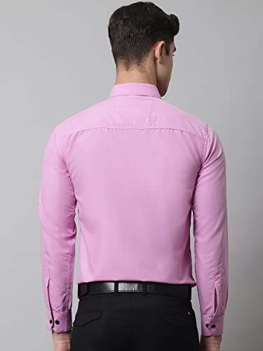 Image of Majestic Man Slim Fit Solid Cotton Blend Formal Shirt for Men