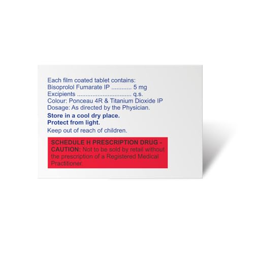 Image of Rusan Bisocar Bisoprolol 5mg | 10 Tablets | Beta Blocker Tablets for Hypertension | BP Management | Relax blood vessels and helps to improve BP