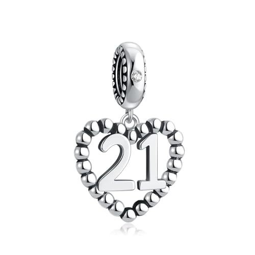 Image of 925 Sterling Silver Number Charm fits Pandora, Gift for Women