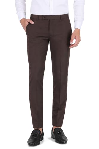 Image of Formal Pants for Men Office Wear - Premium Slim Fit Formal Trouser for Men, College Pant for Boys, Gents Bottom Formal wear for Office Meeting, Party, Gathering, Wedding