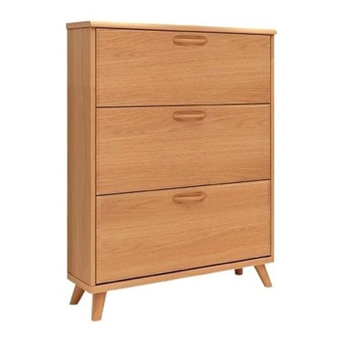 Shoes Organizer Shoe Cabinet with 3 Flip Drawers, Space Saving Slim Shoe Storage Cabinet, Freesanding Shoe Organizer Rack Cabinet for Entryway Hallway Storage Shelves(100x17x120cm)