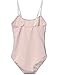 Camisole Leotard for Girls with Clear Transition Strap by Mdnmd (Height 150, Nude)