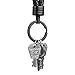 SERASAR Leather Car Key Ring with Stainless Steel Key-Ring - Additional Rings for Small Keys Ideal Cars, Motorcycles, Bicycles and House Gift-Box Men Women