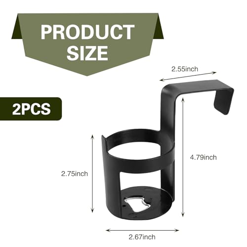Portavasos para carro Flygun 2 piezas negro miniatura 2