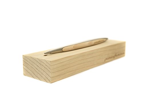 Pininfarina Cambiano Classic Ethergraf Alum | Instrumento de Escritura | Italia | Cuerpo en Aluminio con Detalles y Base en Pura Madera de Cedro | Regalo Objeto de Decoración