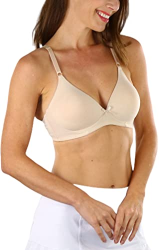 Image of ToBeInStyle Women's Pack of 6 Padded Assorted Styles Supportive Bras Cup Size - A to DDD