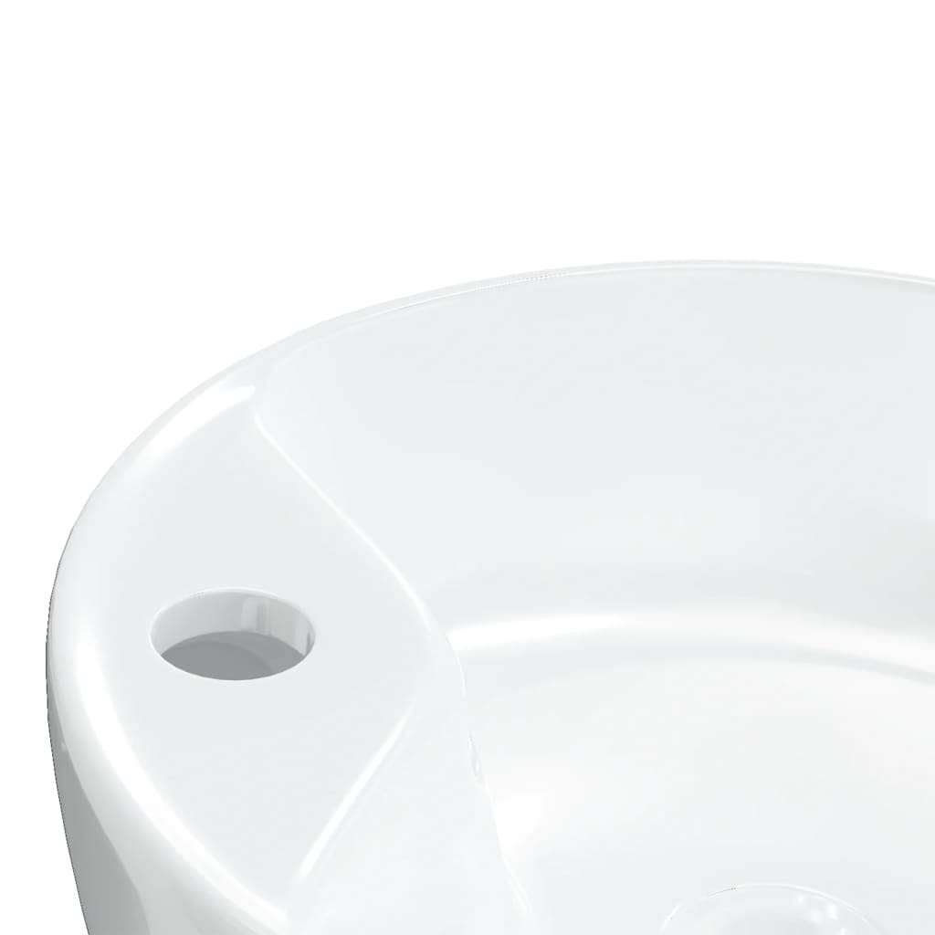 Generisch Waschbecken Weiß 40x14,5 cm Keramik Rund,Heimwerkerbedarf,Sanitärbedarf,Sanitärkeramik & Armaturen,Waschbecken & Spülen,Badezimmer-Waschbecken,10.45KG,153339