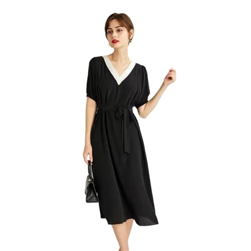 Women's Dresses Classic Elegant V-Neck A-Line Gown with Puff Sleeves