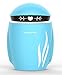 Ultrasónico Robot Humidificador,350ml Depósito De Agua,USB Ultra-Tranquilo Humidificador,Waterless Auto-Off,Colorido Noche Luz,LED De 7 Colores para Auto,Dormitorio,Hogar,Oficina-Azul Claro