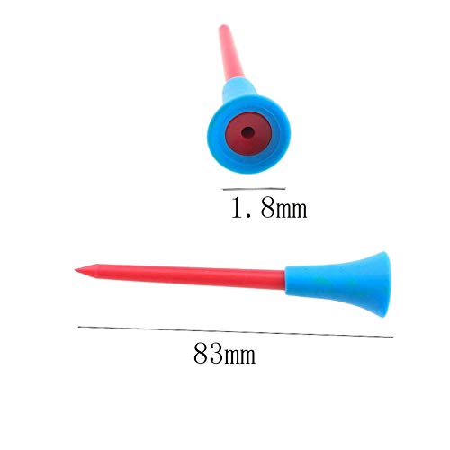 KOFULL-50-PCS-Tees-de-Golf-Goma-Golf-Tees-plastico83mm3-14-70mm-2-18-practica-Camiseta-de-Golf-con-Cabeza-de-Goma-Tees-de-Golf-plastico-Mixto