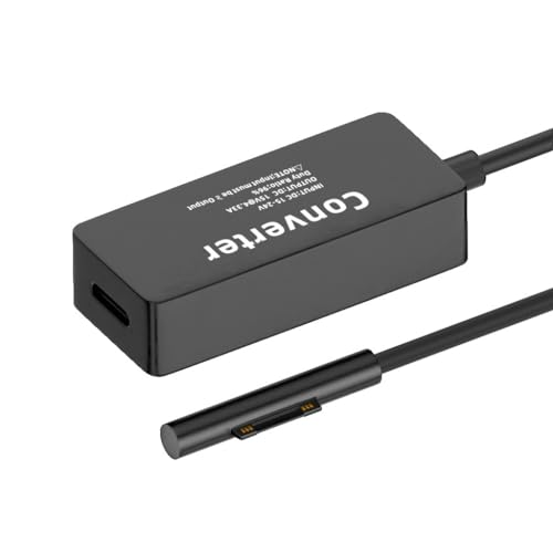 Image of Concept Kart 65W Type C Female to Surface Pro Charging Converter Cable, Magnetic Adsorption Interface Portable Adapter Compatible with Surface Pro 3 /4 /5 /6 /7 /8 /9, Book 1 /2, Go 1 /2 /3