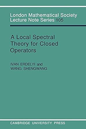 LMS: 105 Local Spectral Theory  book cover