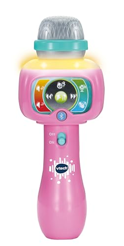 VTech - Microfone infantil karaokê canta comigo, brinquedo para crianças + 2 anos, cor-de-rosa, versão ESP