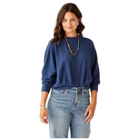 Carve Designs Woman's Anneke Supersoft Dolman Navy Heather Cover