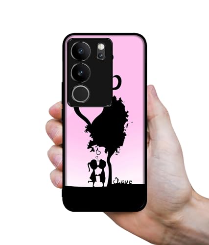 Image of Sweet Love Design Premium 2D Printed Metal Back Case Cover for Vivo V29 5G / V29 Pro 5G, Multicolour
