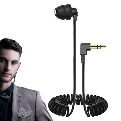 Genérico Auricular De Un Solo Lado | Auriculares con Cable De Auriculares De Primavera | Estéreo De Enchufe De 3.5 Mm, con Cable, Capullos Deportivos para Conducir, Correr, Trabajar