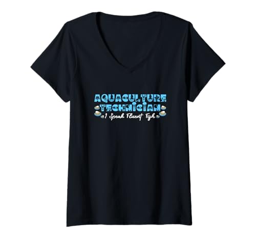 Mujer Técnico en Acuicultura Camiseta Cuello V