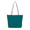 ROKA Trafalgar Medium Tote Bag with Zip for Women & Men - Canvas Tote Bag with Compartments & Adjustable Strap for Work & School - Teal #1