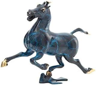 Decorative Horse Statue, Horse Sculpture Horse Racing Lovers Painted Bronze Art Collection Gift