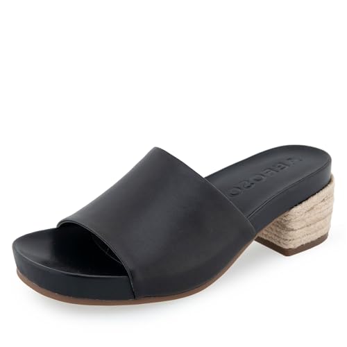 Aerosoles Clark sandale glissante cuir noir 41 avec semelle amortissante