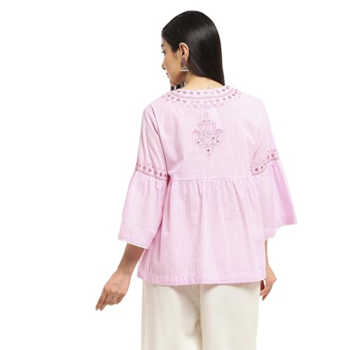 Image of BIBA Women Cotton Straight Dyed Kurti