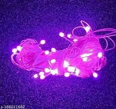 Image of RSCT 15 Meter 30 LED Decorative Pixel Led String /Rice Light | 36 Feet Single Colour Diwali Still Led Ladi String Light for Home Decor, Christmas, Diwali and Festive Decoration Power Pixel (Pink) RS-35