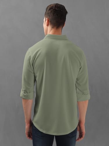 Image of BULLMER Trendy Regular Fit Solid Full Sleeve Causal Shirt for Men.
