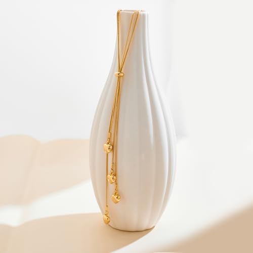 Gold Lariat Long Necklaces for Women - Dainty Heart Pendant Y-Shape Bolo Tie Necklaces, Statement Jewelry | Trendy Body Chain Jewelry for Women Gifts4
